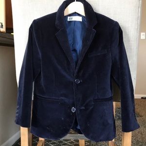Boys 4/5 HM velvet navy blazer